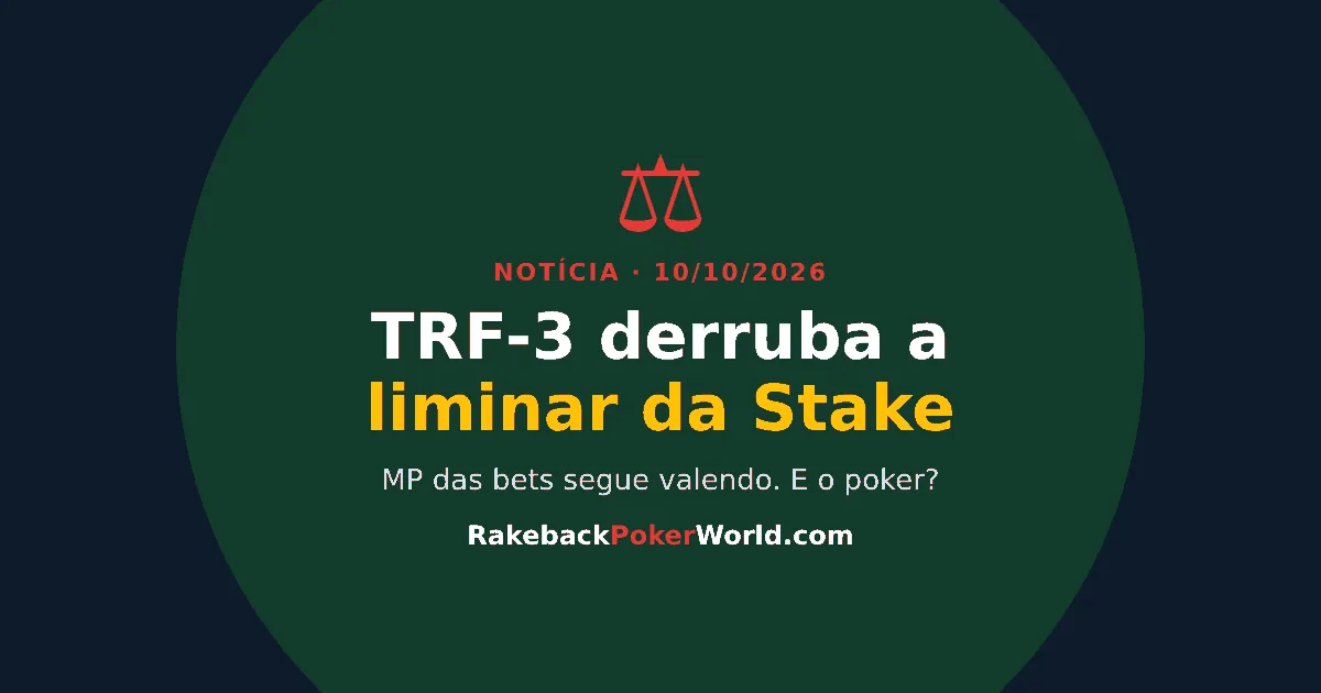 Capa: MP das bets, TRF-3 derruba liminar da Stake e Fux pode decidir após a eleição