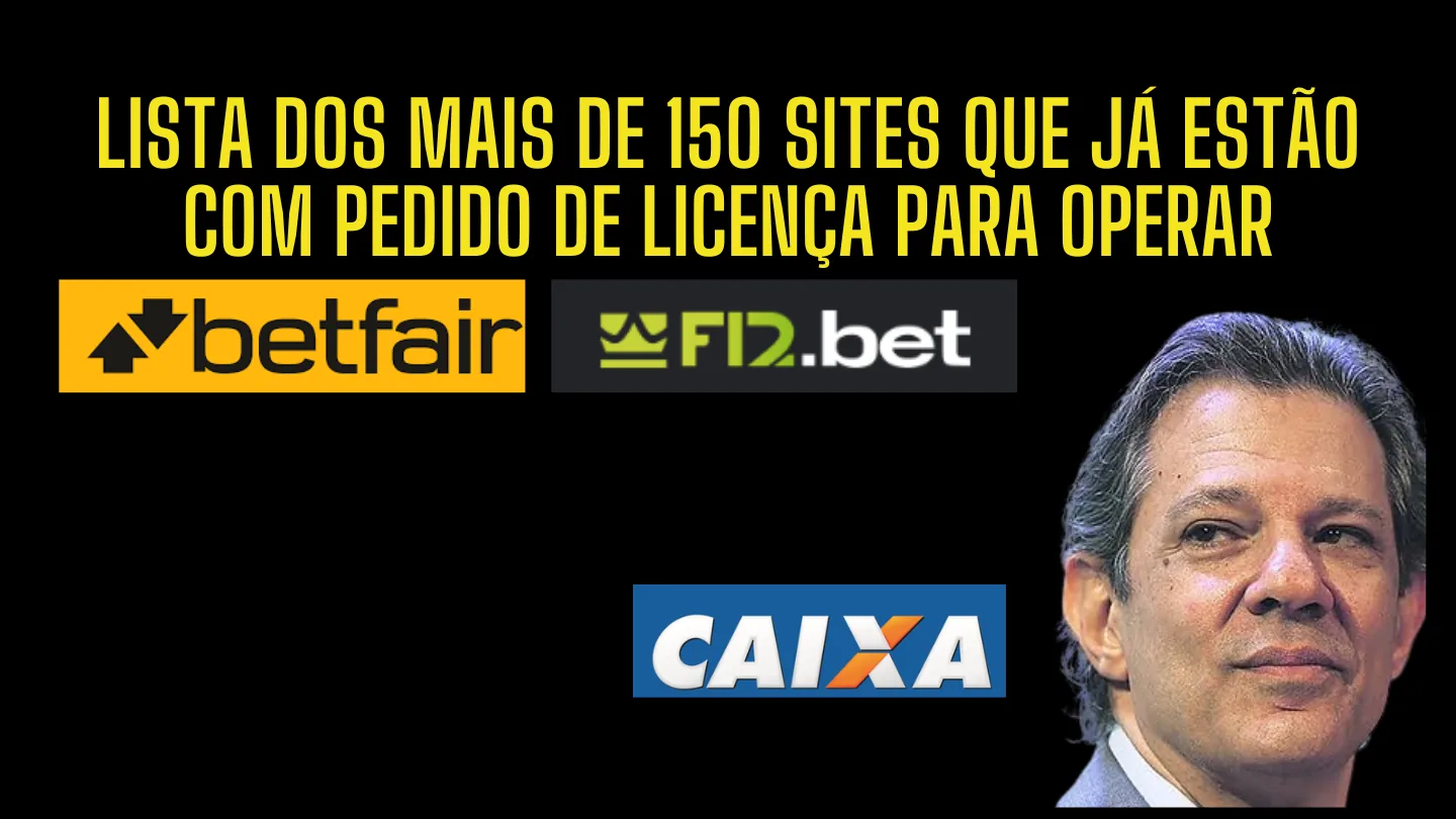 Capa: Lista de bets com pedido de licença em andamento tem mais de 150 nomes, como Betfair e…