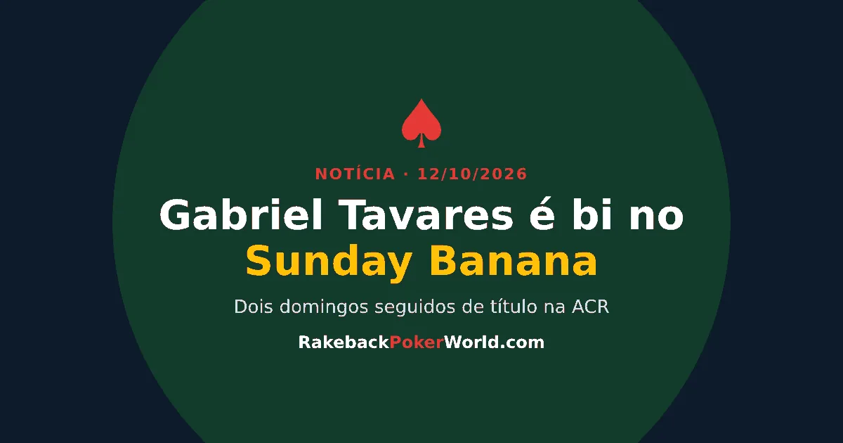Capa: Gabriel Tavares é bicampeão do Sunday Banana na ACR